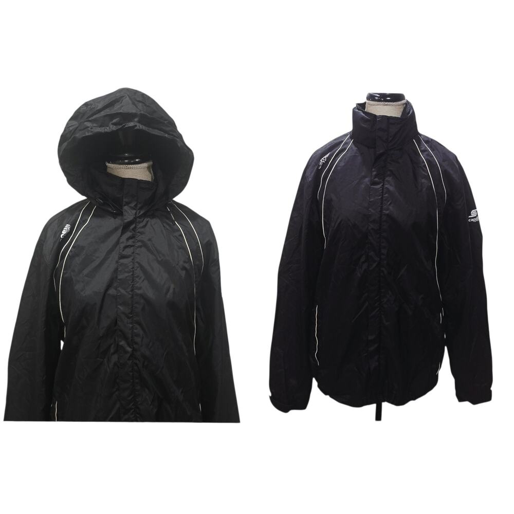 Capelli Sport Black Rush Windbreaker Lightweight Training Jacket w. Hoodie